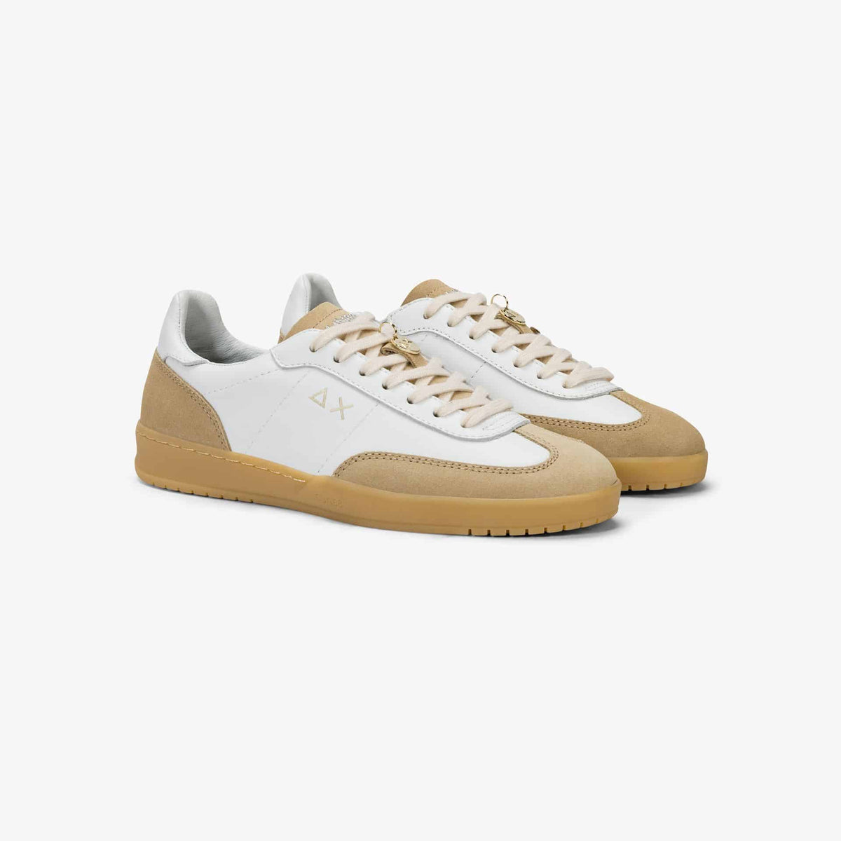 CALIFORNIA LEATHER - WHITE / BEIGE — סניקרס לנשים
