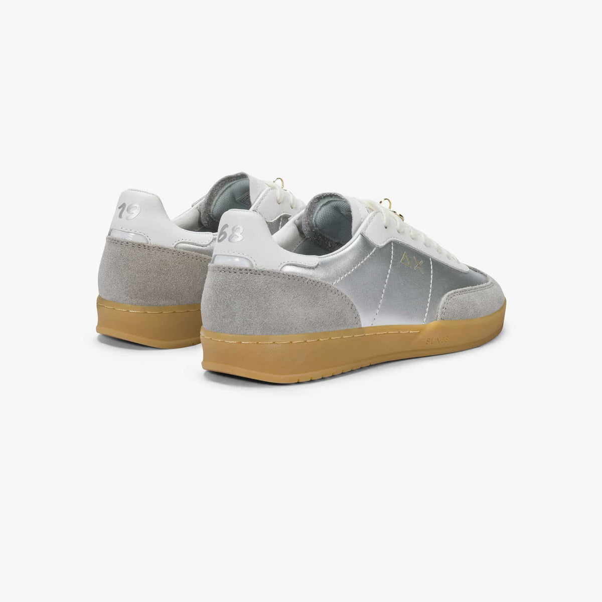 CALIFORNIA LEATHER - SILVER — סניקרס לנשים
