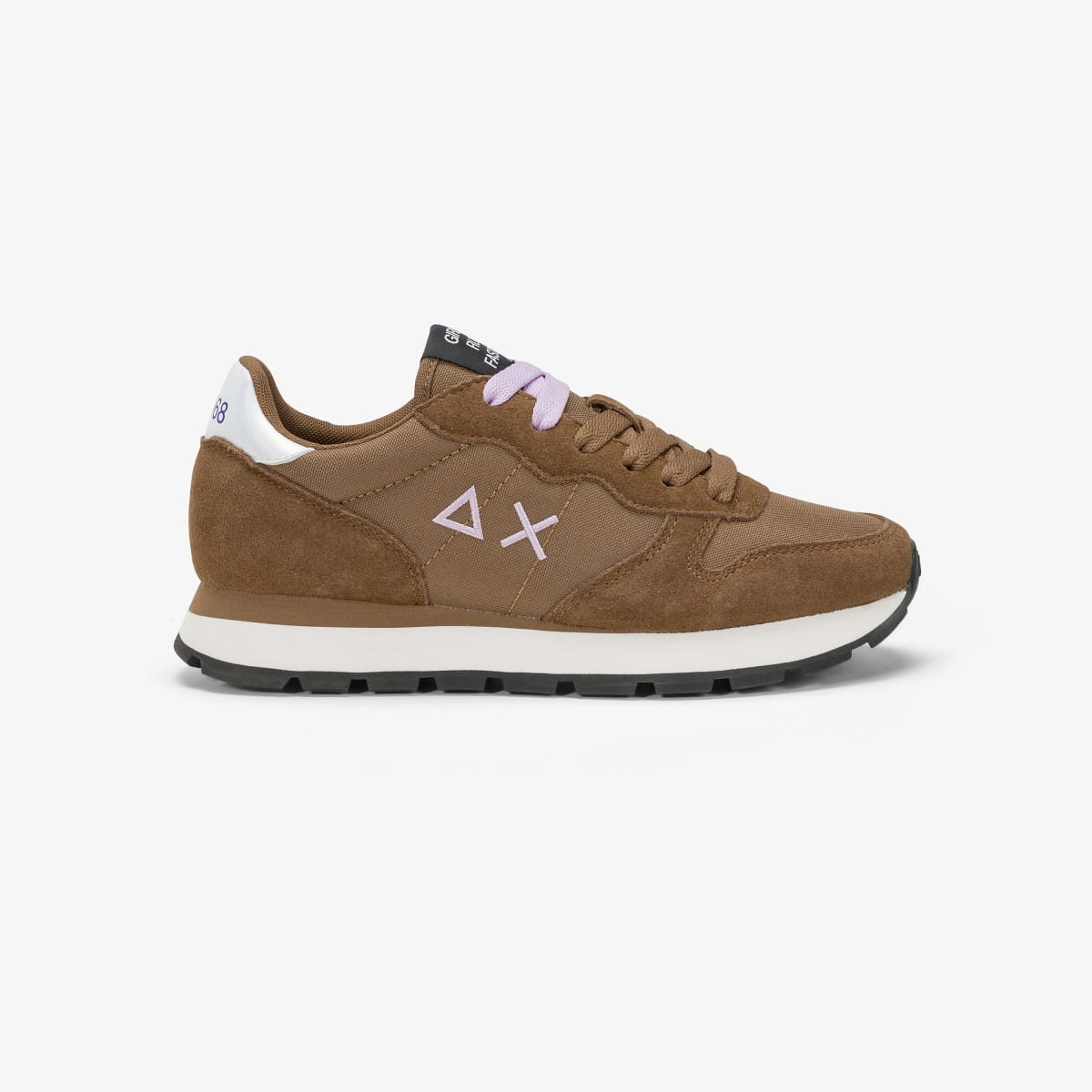 ALLY SOLID NYLON - Dark brown — סניקרס לנשים