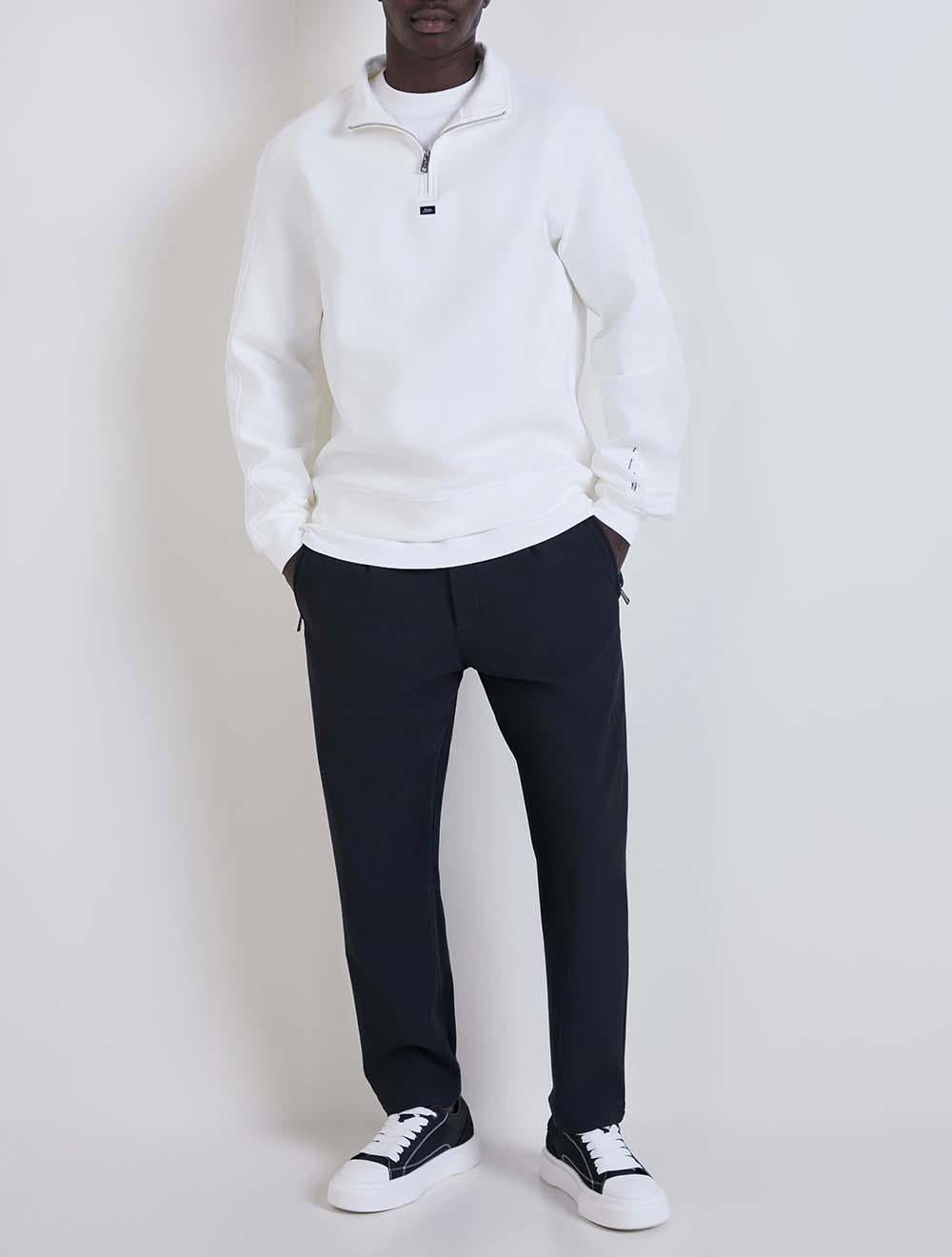 8080259BAM-01 Half Zip Collar Top