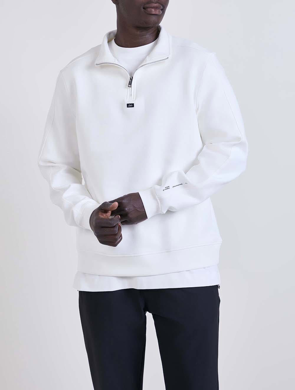 8080259BAM-01 Half Zip Collar Top
