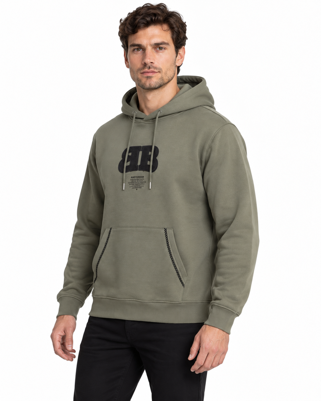 קפוצ׳ון BALR בצבע זית – 8080260BAM-54 – דוגמן בזווית
