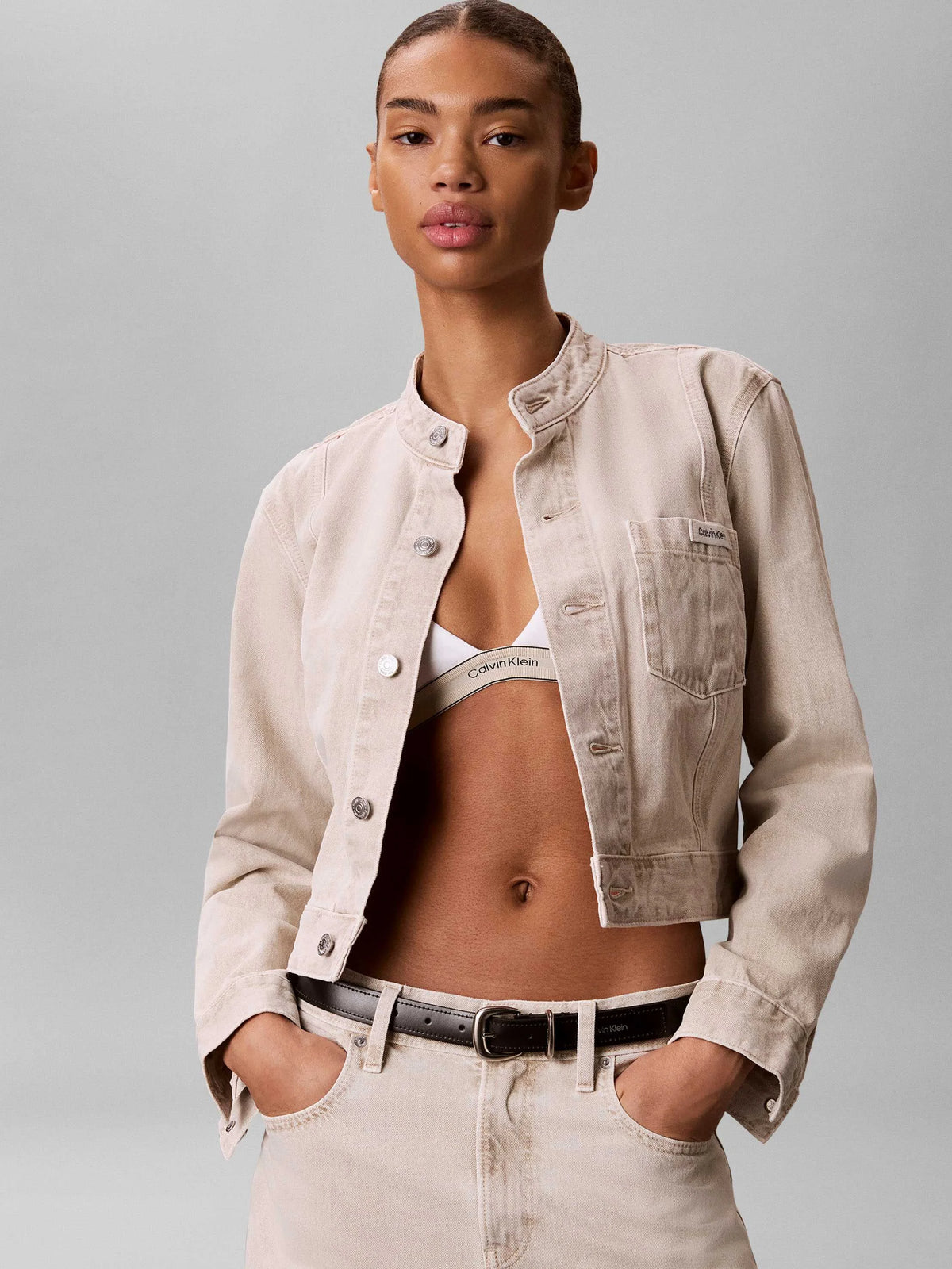LV047G743G 3M3 EASY CROPPED DENIM JACKET MARBLE