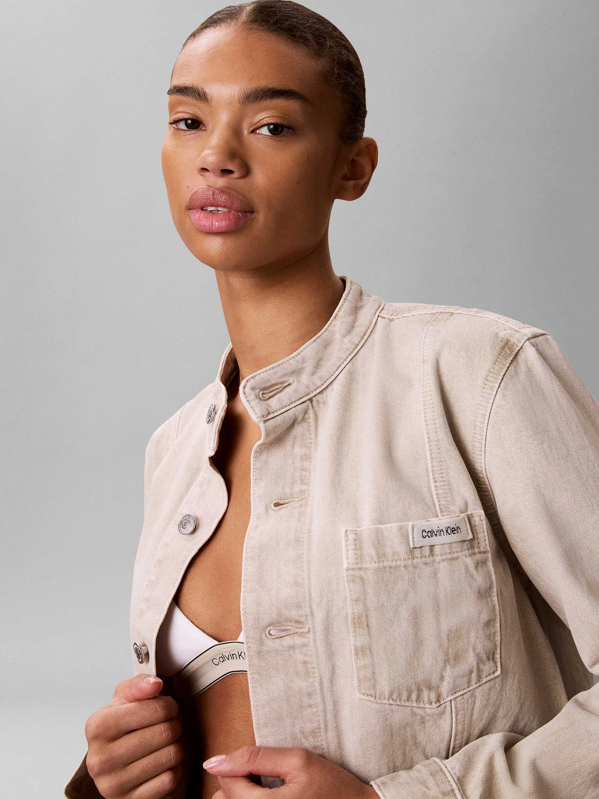 LV047G743G 3M3 EASY CROPPED DENIM JACKET MARBLE