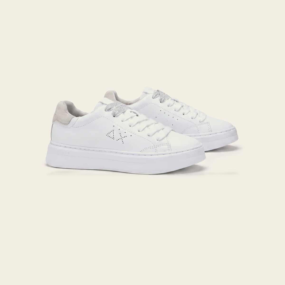 GRACE LEATHER WHITE — סניקרס לנשים