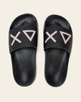 SLIPPERS LOGO BLACK — כפכפים לנשים