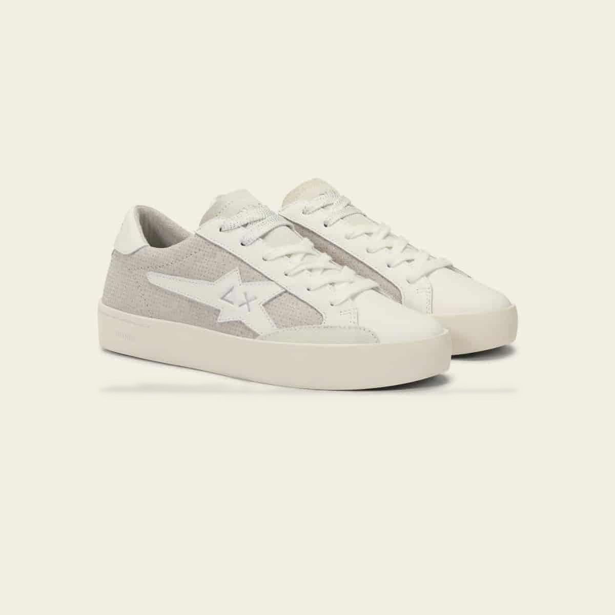 KATY LEATHER BIANCO/ARGENTO — סניקרס לנשים