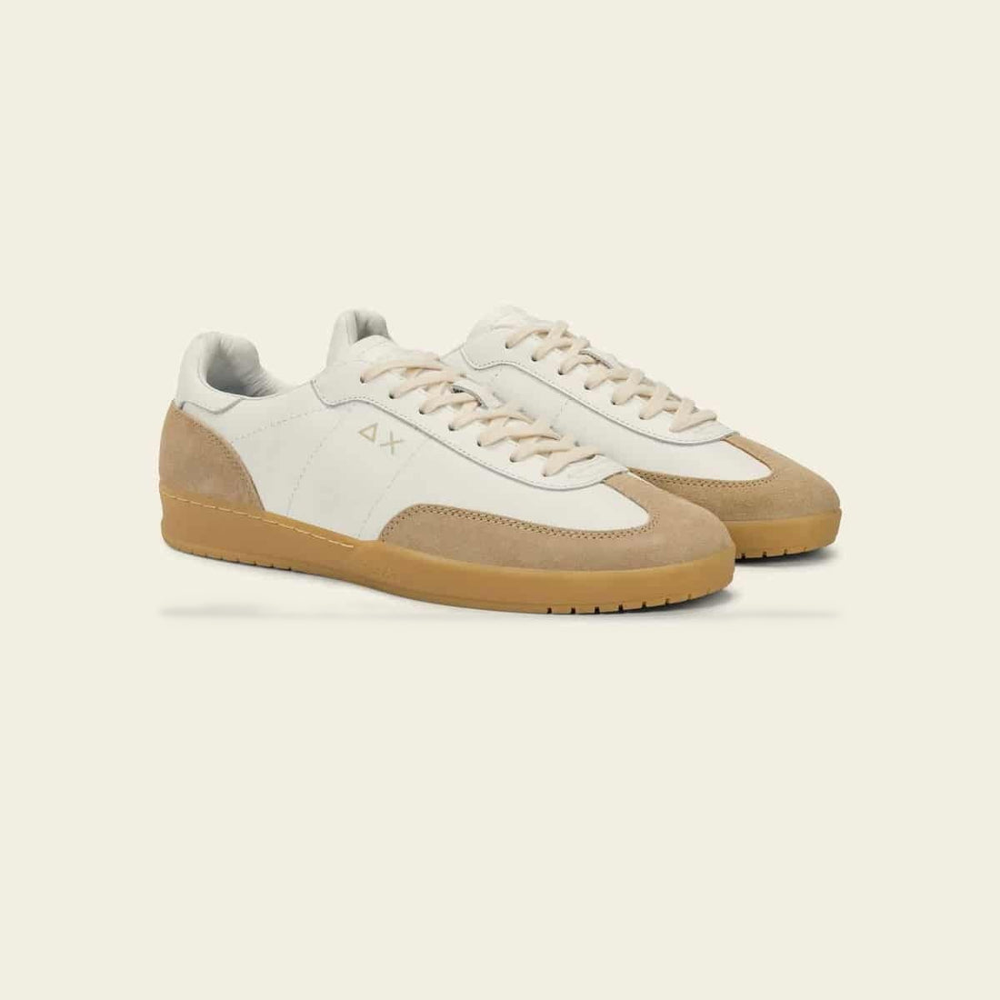 CALIFORNIA SUN LEATHER - WHITE/BEIGE — סניקרס לגברים