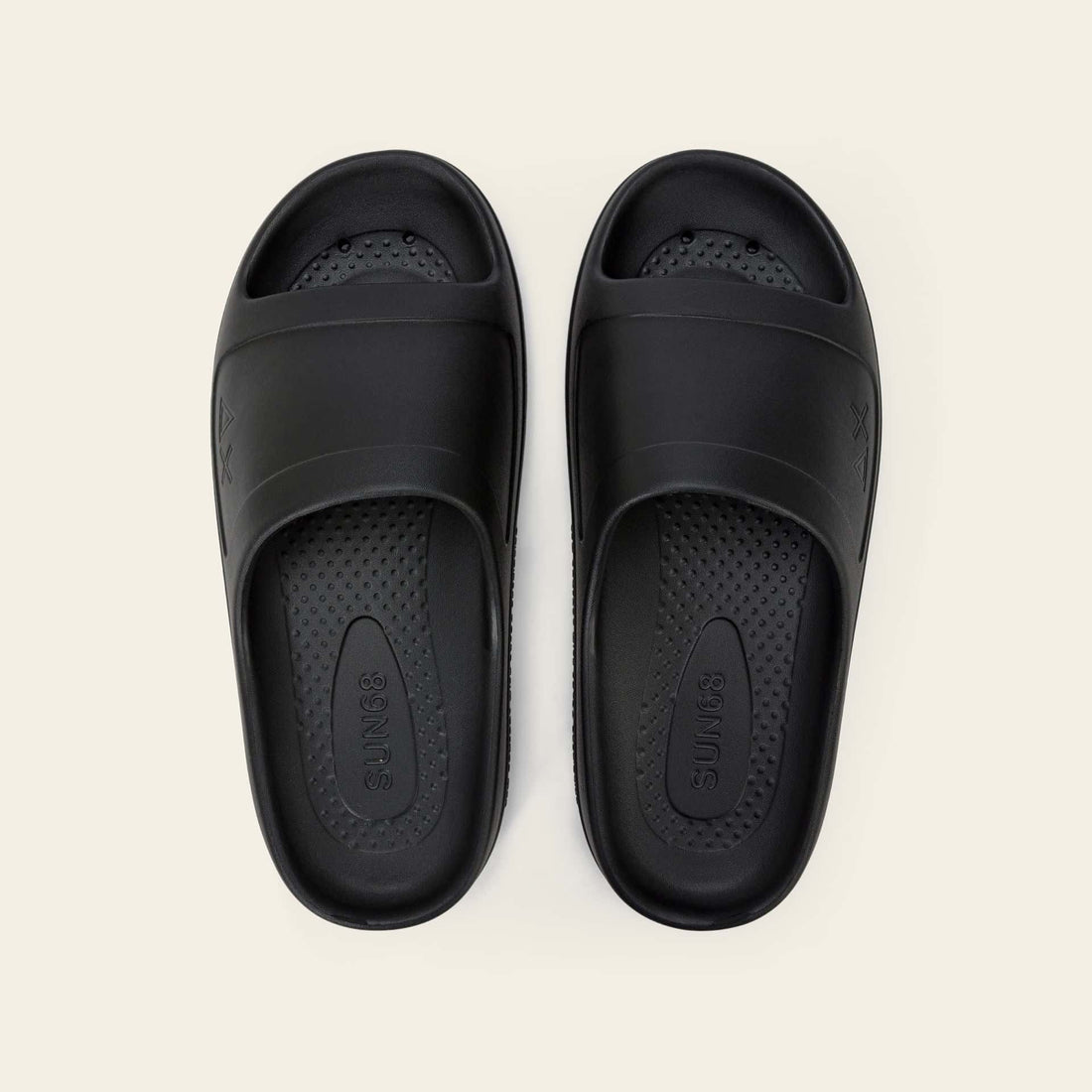 SUPPERS MONOBLOCK LOGO - BLACK — כפכפים לגברים
