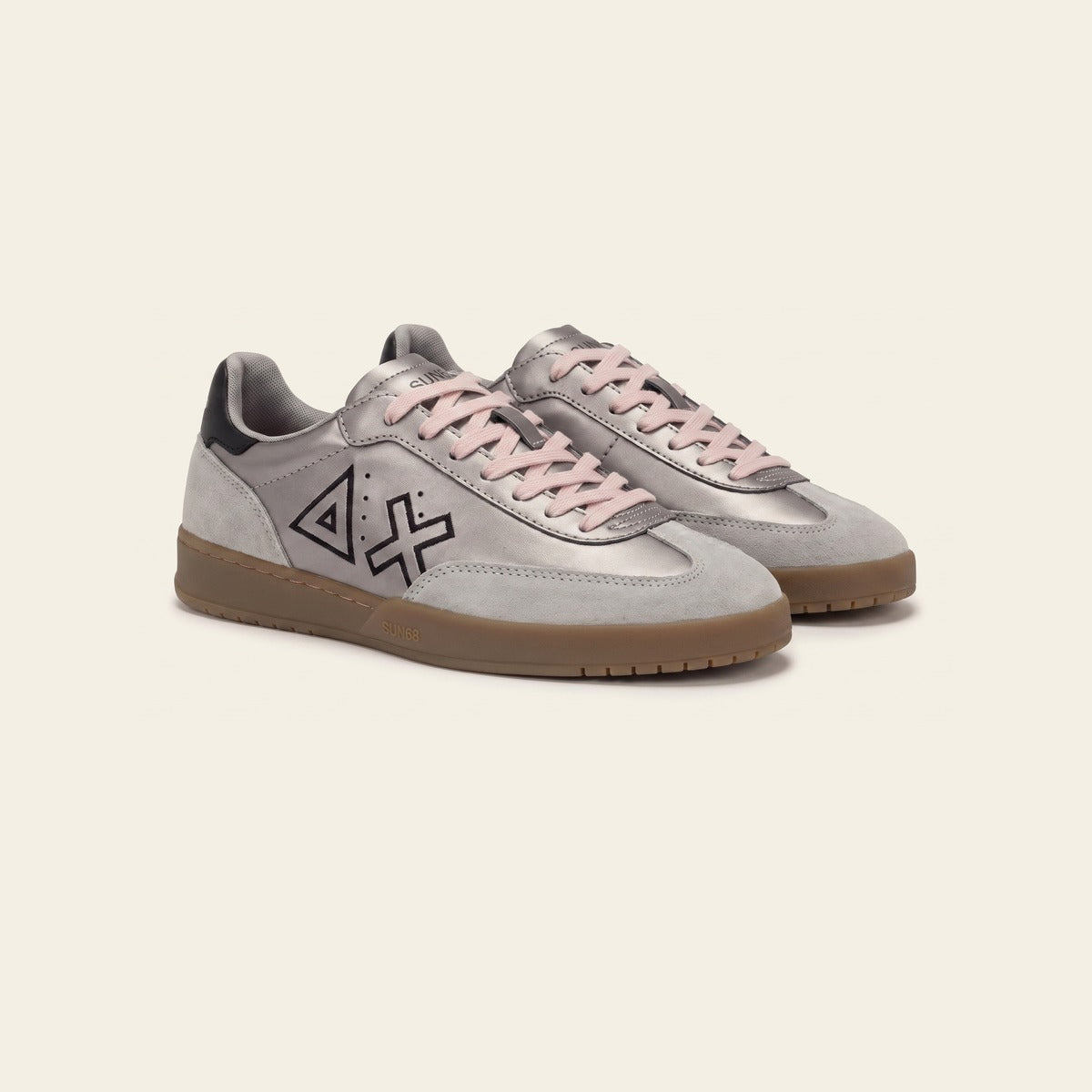 CALIFORNIA SUN LEATHER - SILVER — סניקרס לנשים