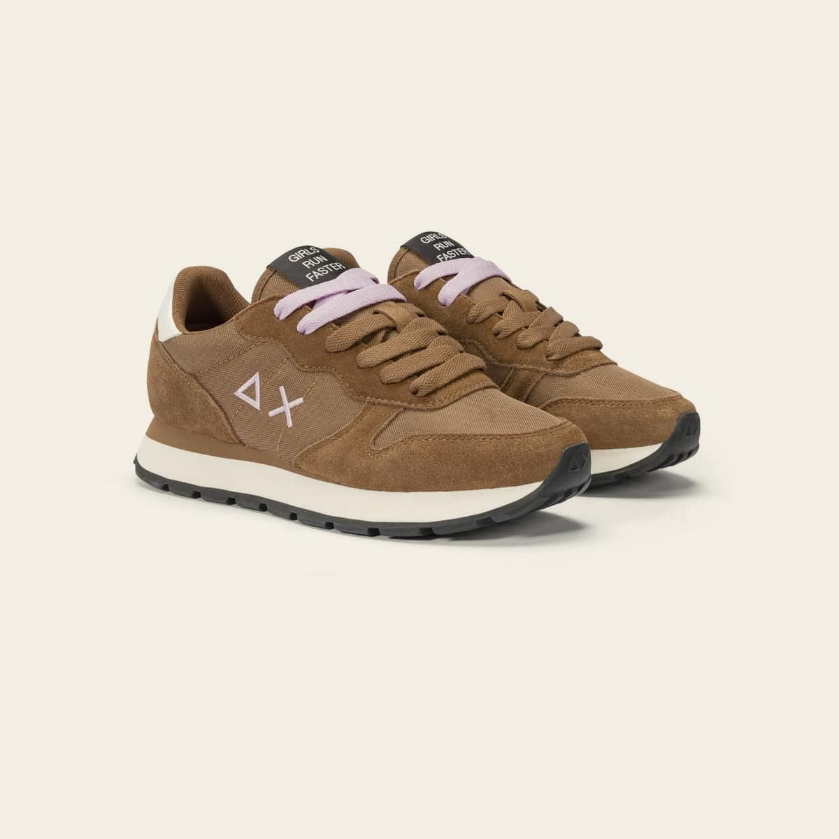 ALLY SOLID NYLON - Dark brown — סניקרס לנשים
