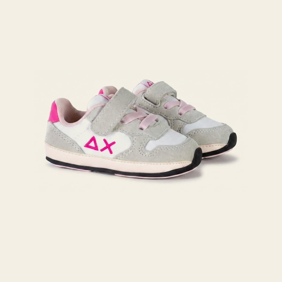 GIRL ALLY SOLID NYLON NEW BORN-BIANCO — נעלי ילדים — לבן