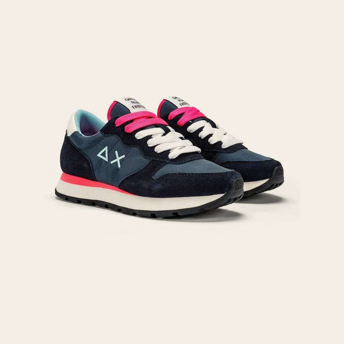 ALLY SOLID NYLON - Navy Blue — סניקרס לנשים