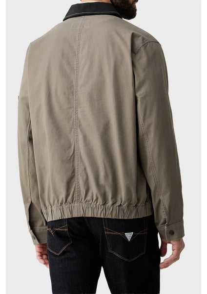 LV04RG400G PAY LS MATTY CANVAS CONTRAST COLLAR