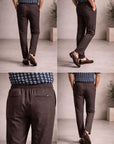 GIANNI LUPO מכנס פשתן FJ3270 S26 BROWN