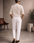 GIANNI LUPO מכנס פשתן FJ3270 S26 WHI