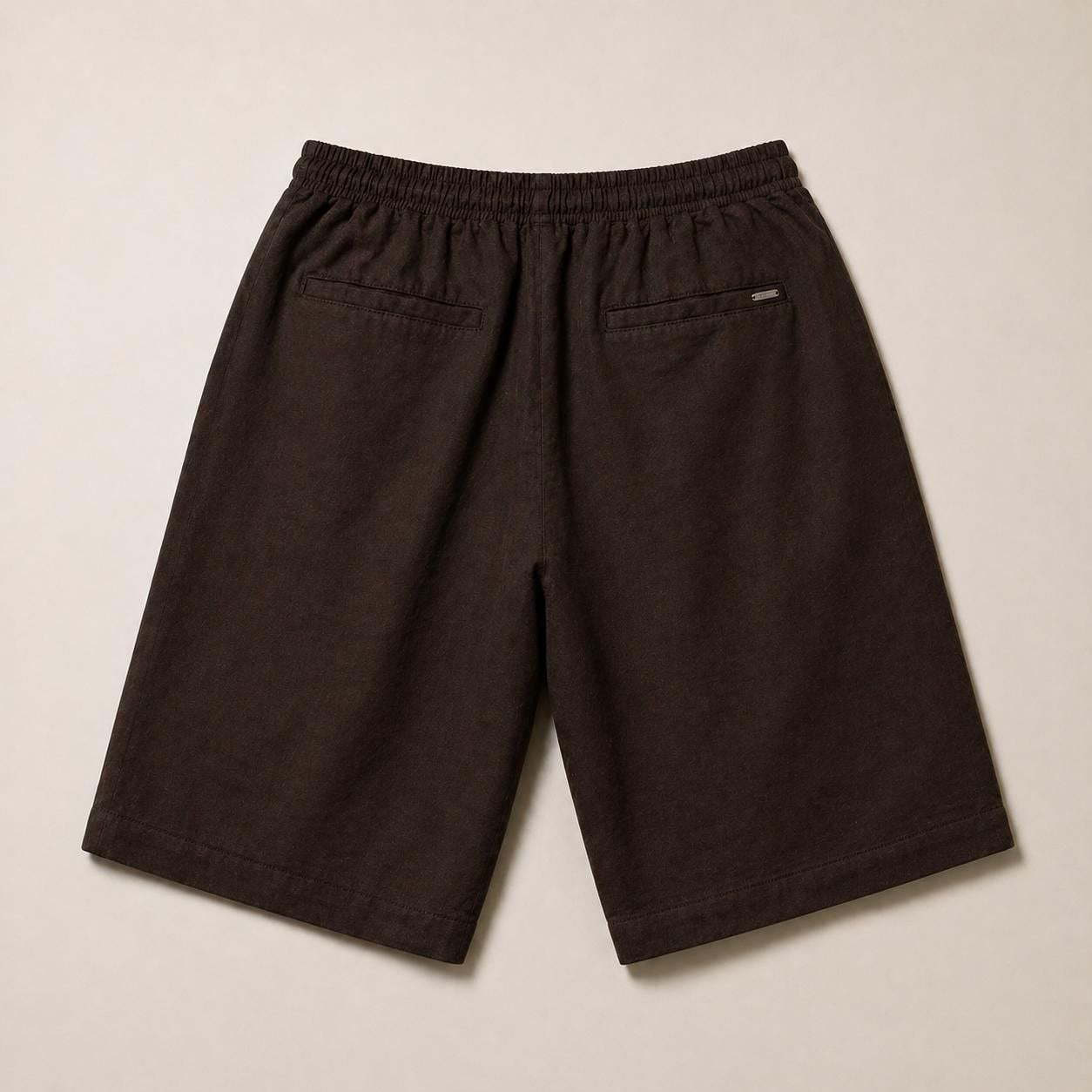 GIANNI LUPO מכנס קצר פשתן FJ3269 COFFEE