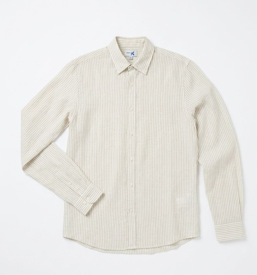 BUS158 YN CLOUD BUTTON SHIRT BROWN