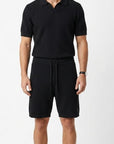 8080175BAM-99 KNITTED Short PANTS BLACK