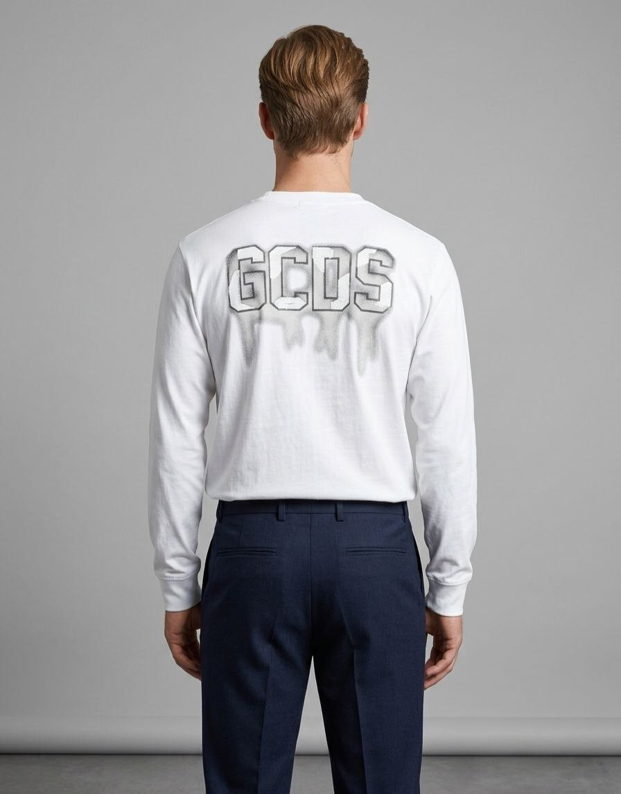GCDS T-SHIRT ML23 WHITE