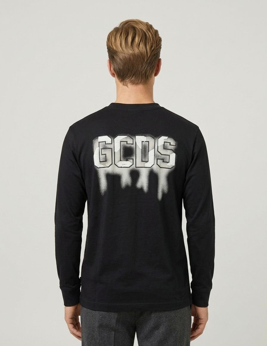 GCDS T-SHIRT ML23 BLACK