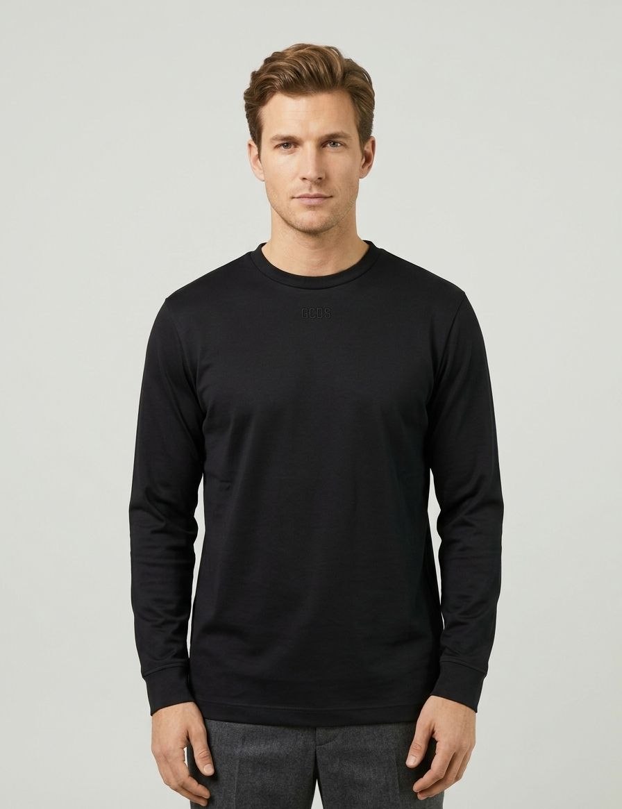 GCDS T-SHIRT ML05 BLACK