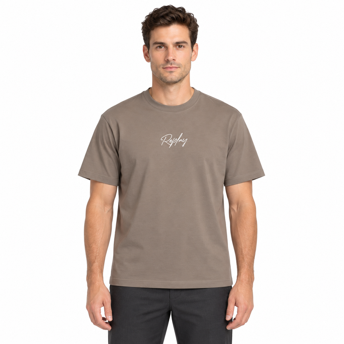 M SS T-SHIRT 27166905 BROWN 56
