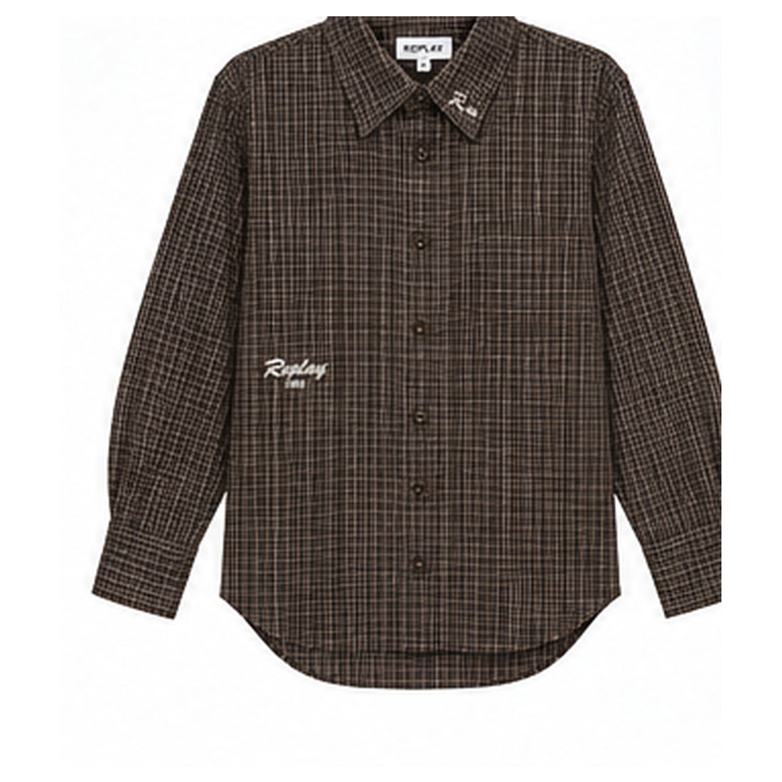 W WOVEN LS BUTTONED SHIRT 26274820 BROWN 56