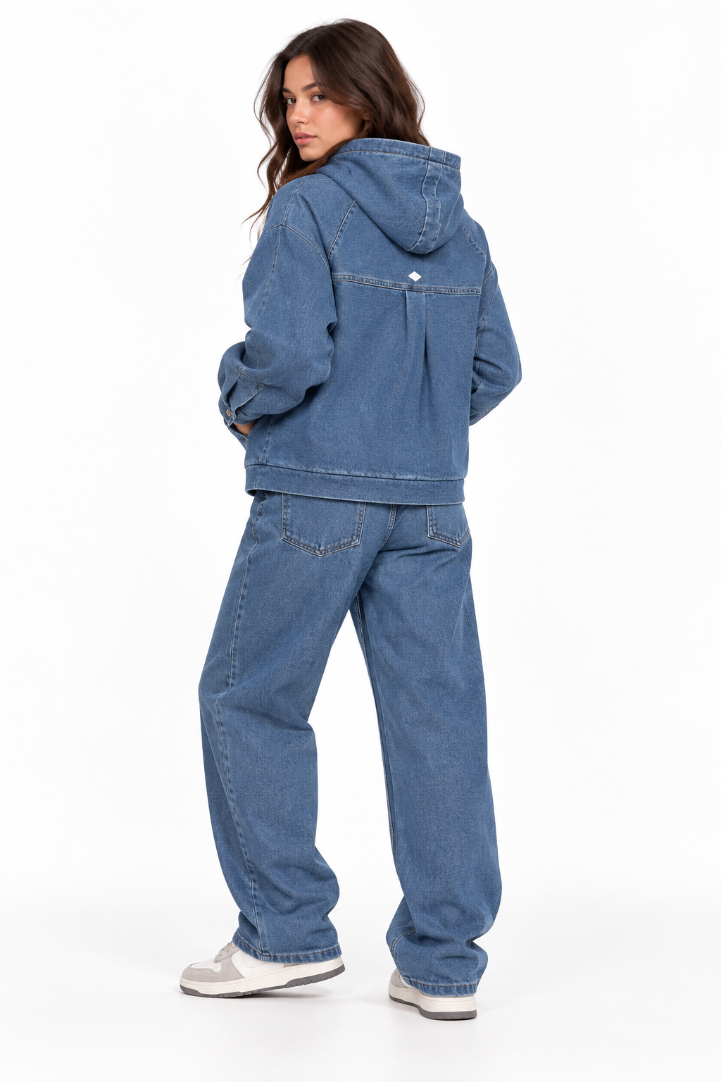 W DENIM ZIPPED JKT 27173867T MID BLUE 66
