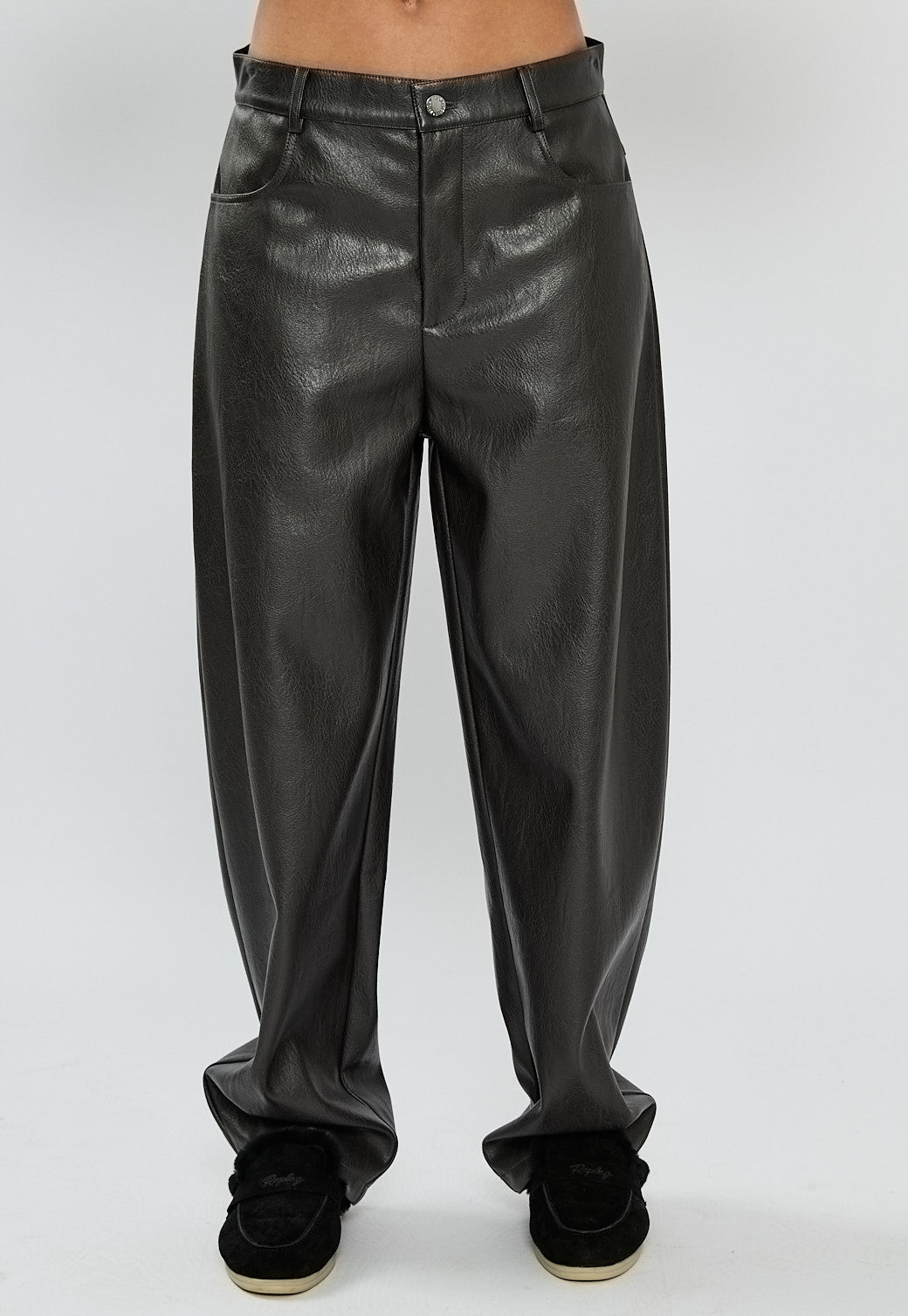 W PU LONG PANTS 27173804P BLACK 99